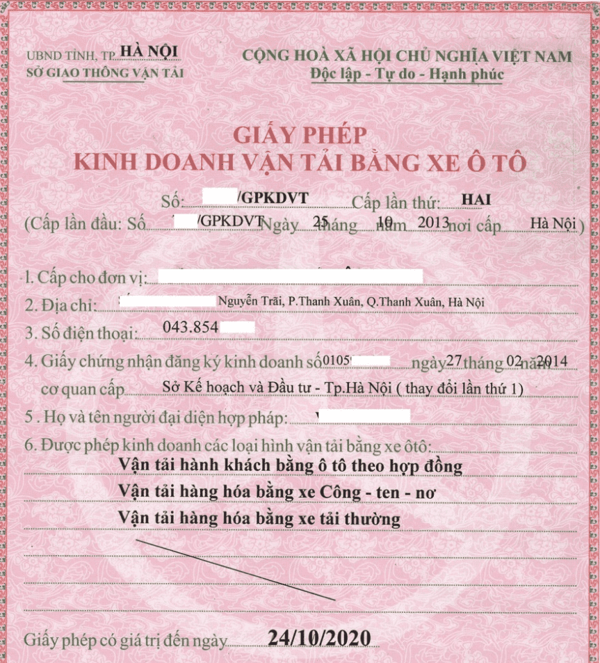 Dịch vụ xin giấy ph&eacute;p kinh doanh vận tải tại S&oacute;c Trăng